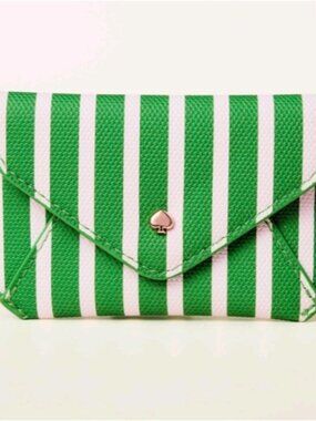 Stripes Envelope Card Case - kate spade new york x Target, Green/White